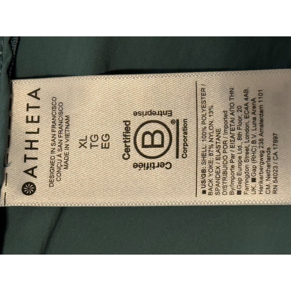 Athleta Teal Pullover Half Zip Anorak Jacket Womens XL Lightweight oversized - Picture 11 of 13